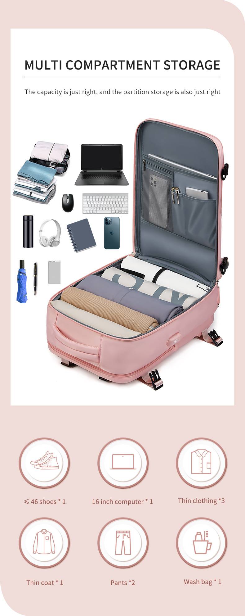 Large capacity custom backpack Malaysia