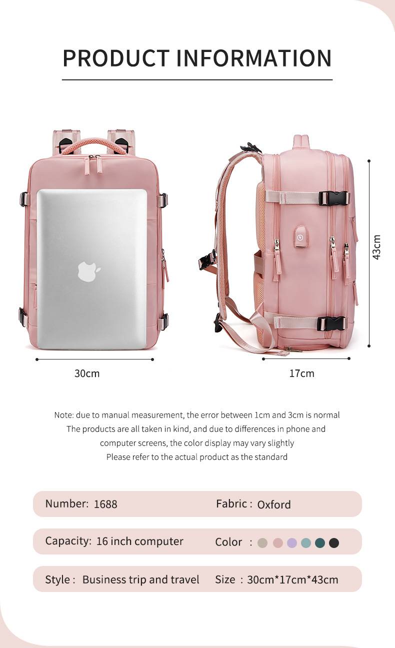 Backpack with laptop compartment up to 16 inches
