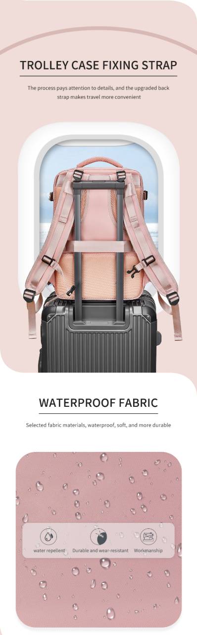 Backpack that attaches to travel luggage handle