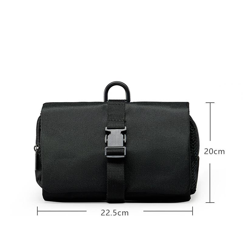 Folding cosmetic bag for easy access