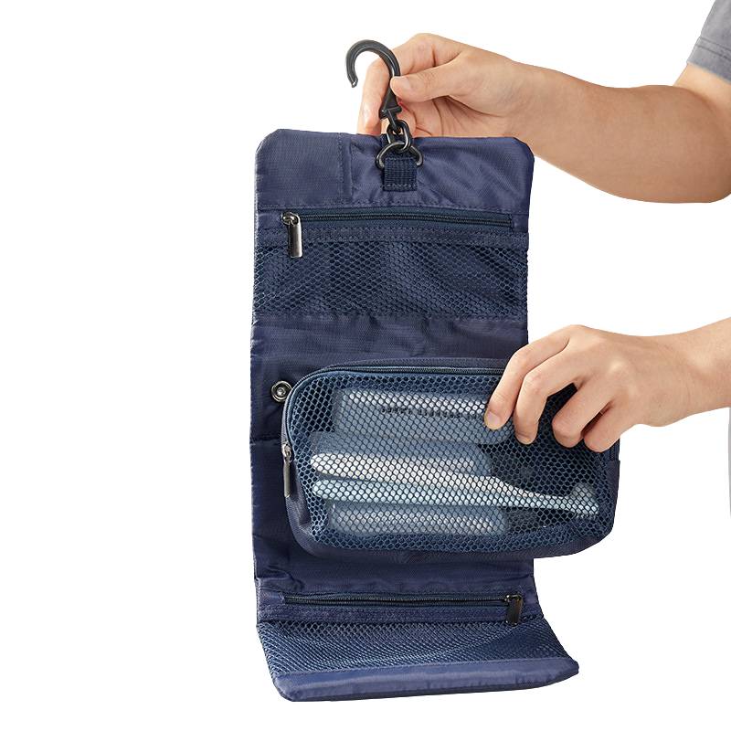 Travel cosmetic bag with detachable compartments