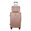 Top view of luggage bag with handle and lock