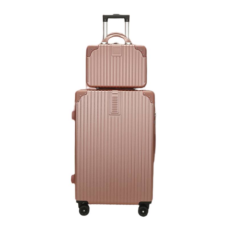 Top view of luggage bag with handle and lock