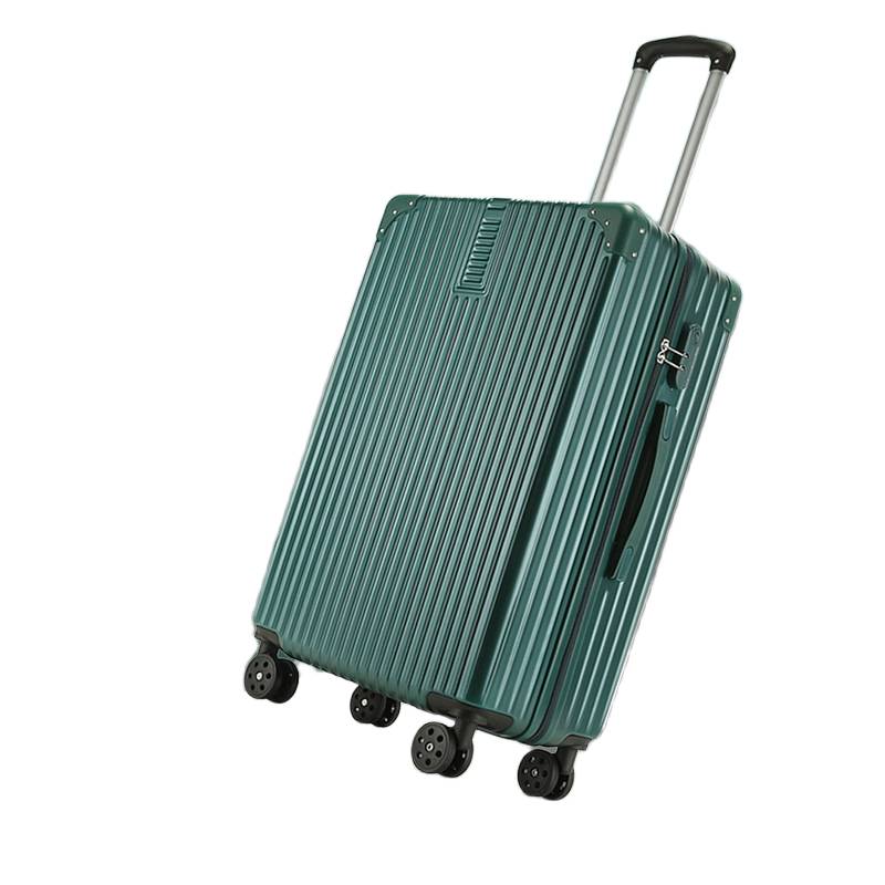 Luggage bag on airport floor demonstrating portability