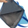 polyester bag with reinforced handles and smooth zipper