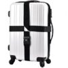 Adjustable luggage belt for different bag sizes