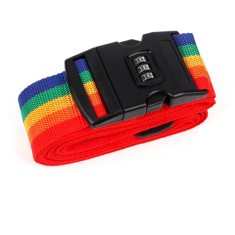 Adjustable luggage strap for various suitcase sizes