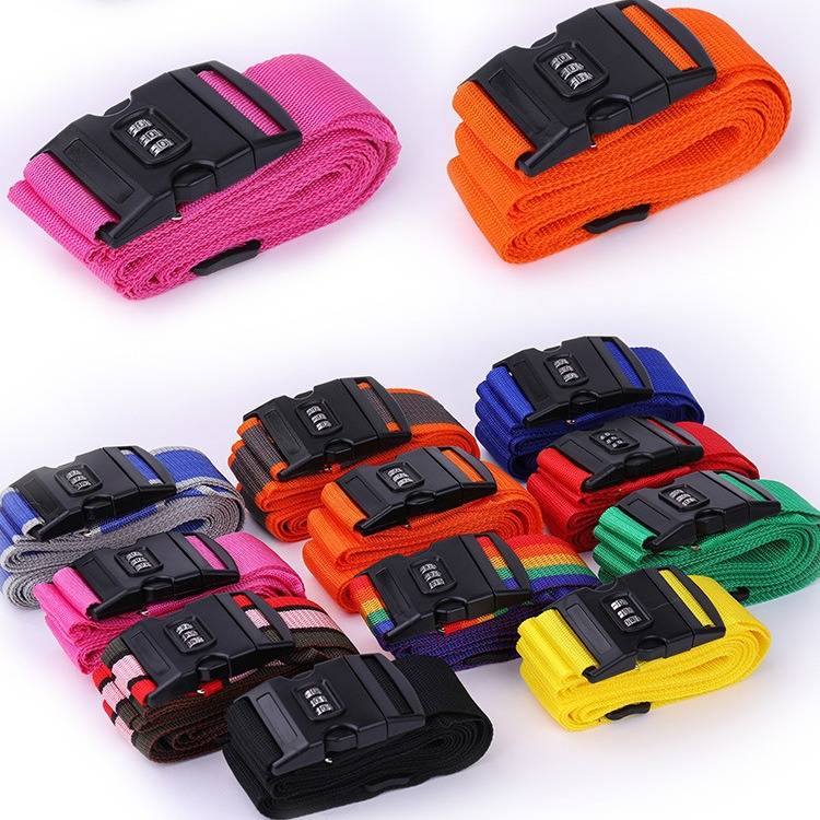 Luggage strap with built-in password lock