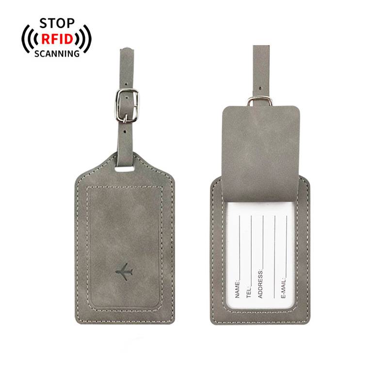 PU leather luggage tag for corporate branding