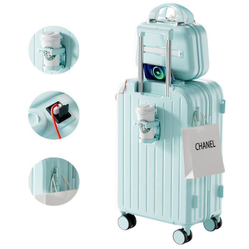 Luggage suitcase with optional matching bag