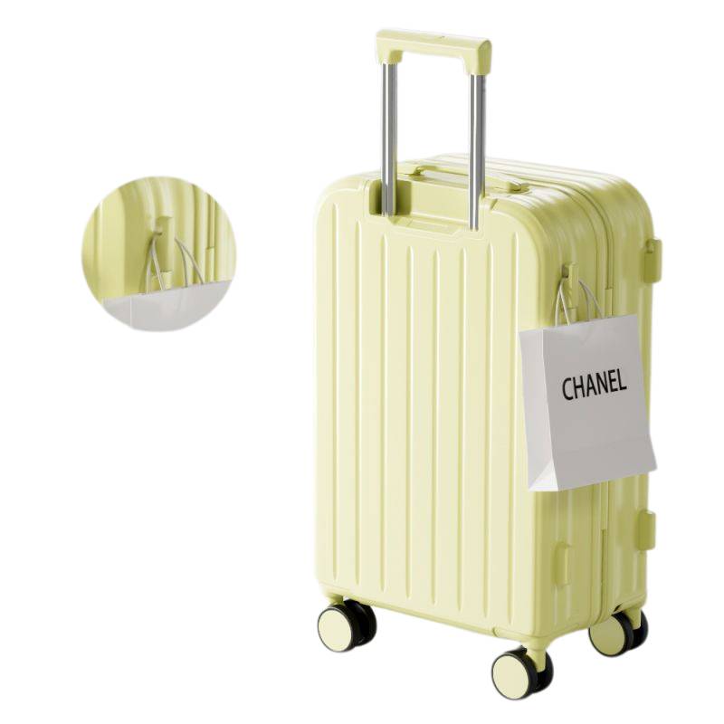 Luggage suitcase with quiet rolling wheels