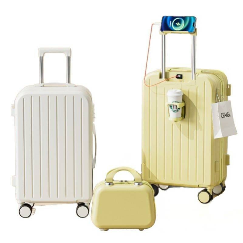 Smart luggage suitcase Malaysia with cup holder