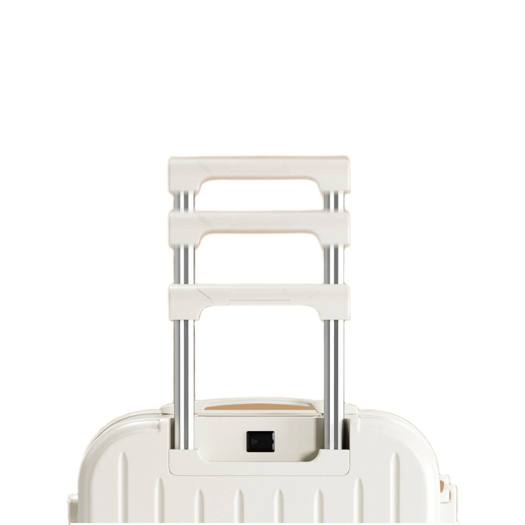 Luggage suitcase with expandable pull-up handle