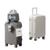 Luggage suitcase with smooth rolling wheels