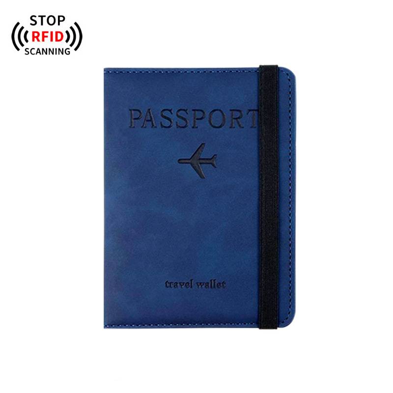 PU leather passport holder for business travel