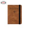 PU leather passport holder with logo printing