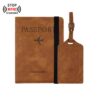 Business travel accessory set passport and tag