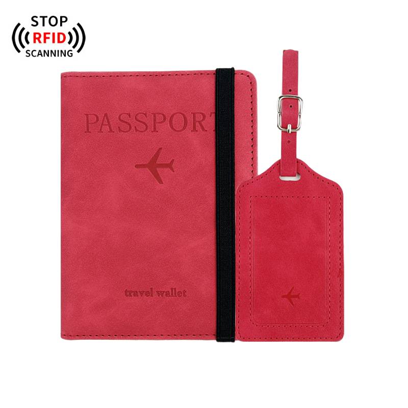 Premium travel gift set passport holder and tag