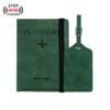 Corporate passport cover and luggage tag with logo