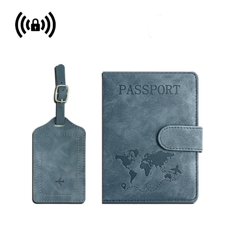 PU leather passport holder with RFID protection