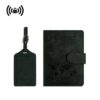 Premium PU leather anti-theft passport holder and luggage tag set