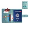Matching luggage tag with world map design