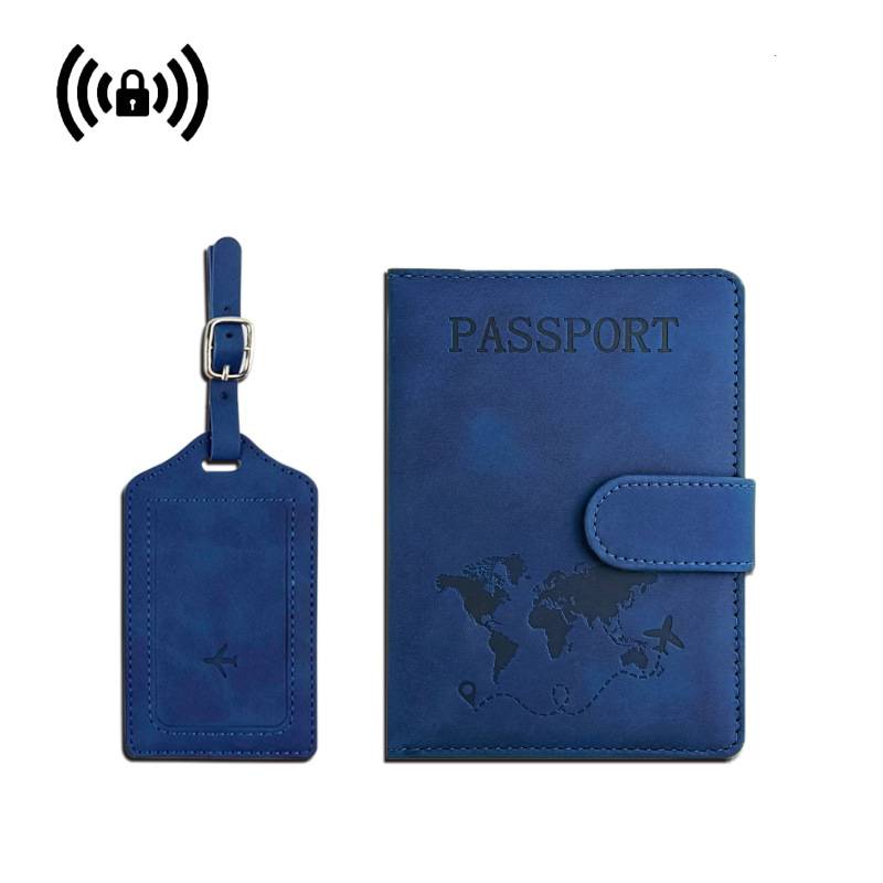 Customisable PU leather passport holder for corporate gifts