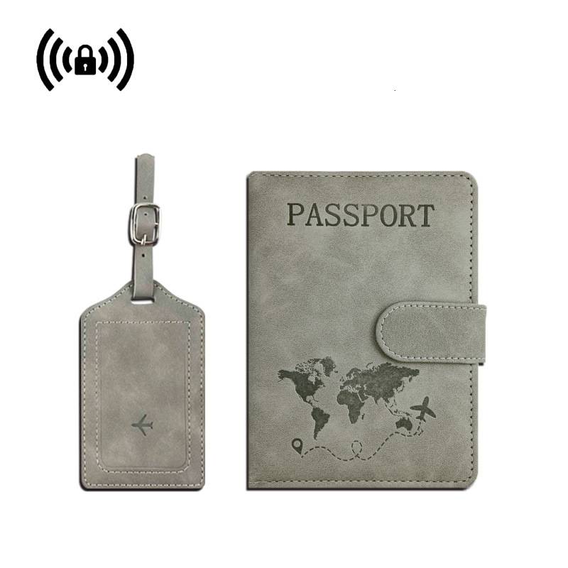 Corporate gift – PU leather passport holder and luggage tag set