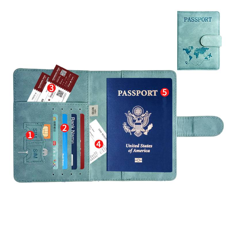 Matching luggage tag with world map design