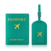 Matching passport holder and luggage tag set