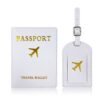 Passport holder and luggage tag for airport travel