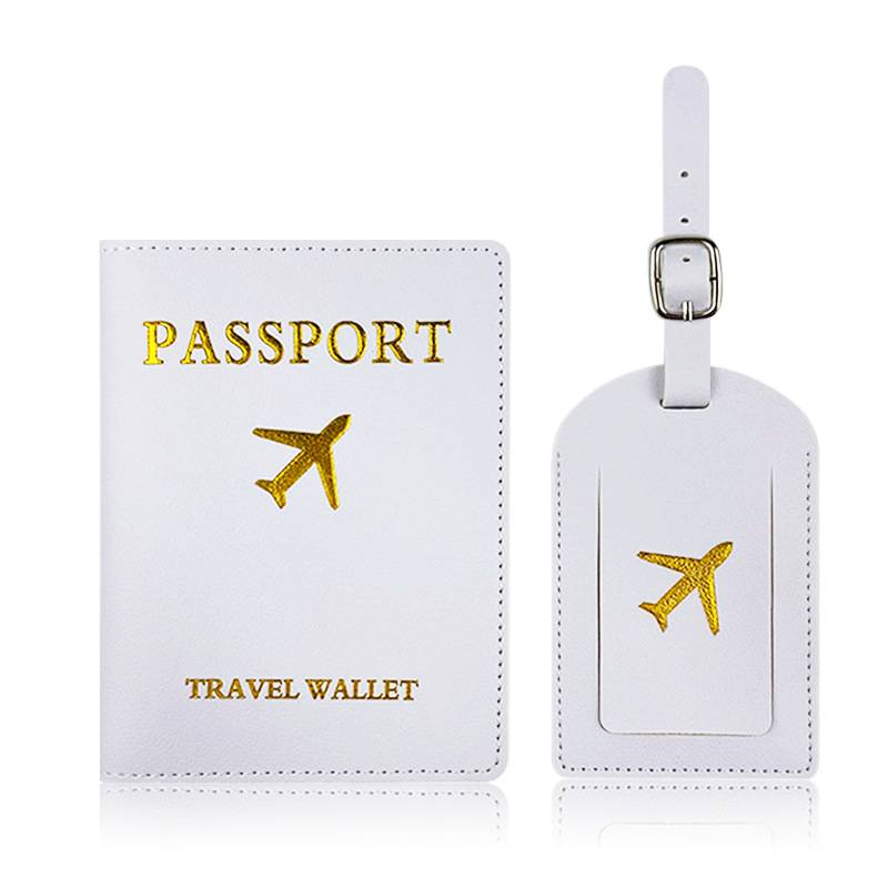 Passport holder and luggage tag for airport travel