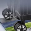 Four wheel spinner suitcase for easy mobility