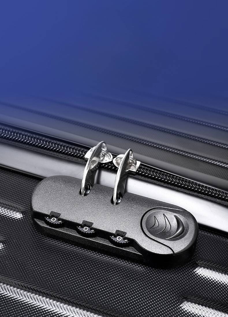 Luggage suitcase with built-in combination lock