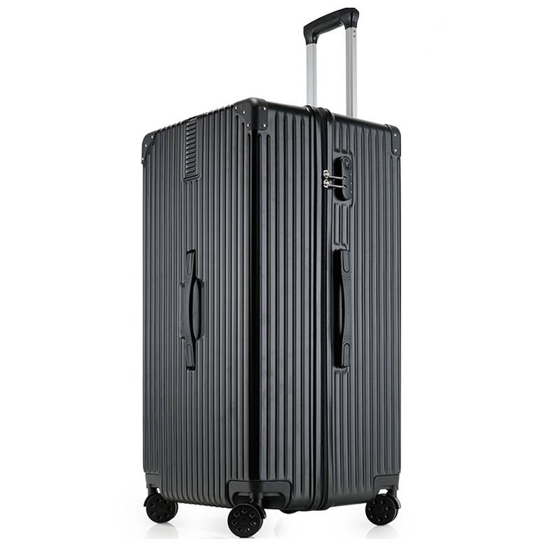 Black custom suitcase with logo printing