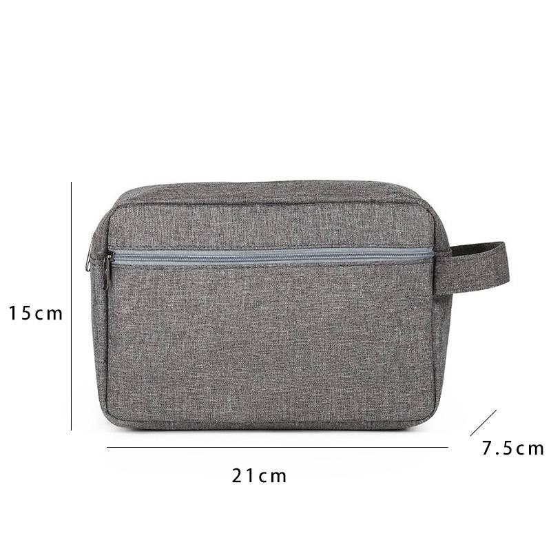 Toiletry bag with side carry handle