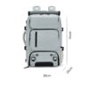 Travel backpack with smooth zipper closure
