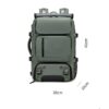 Travel backpack with ergonomic shoulder straps