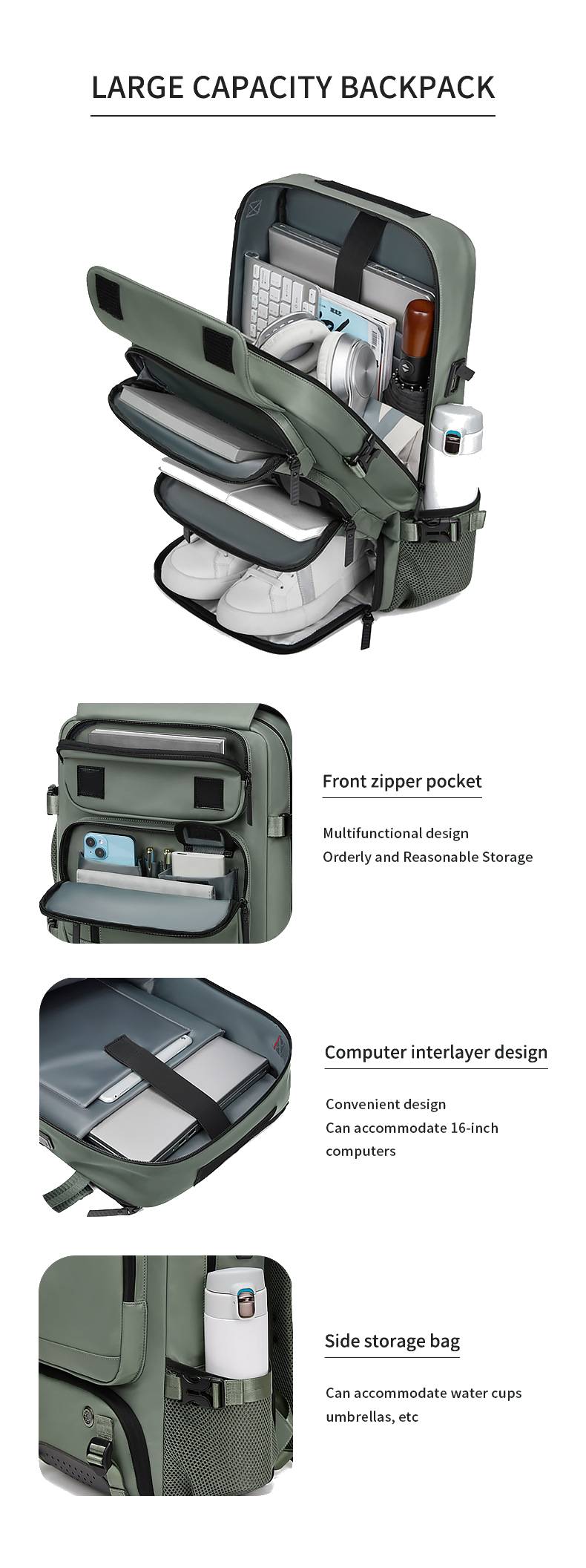 Backpack with multiple storage compartments