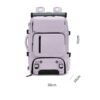 Travel backpack with organised compartments