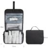 Toiletry bag with grid dry compartment