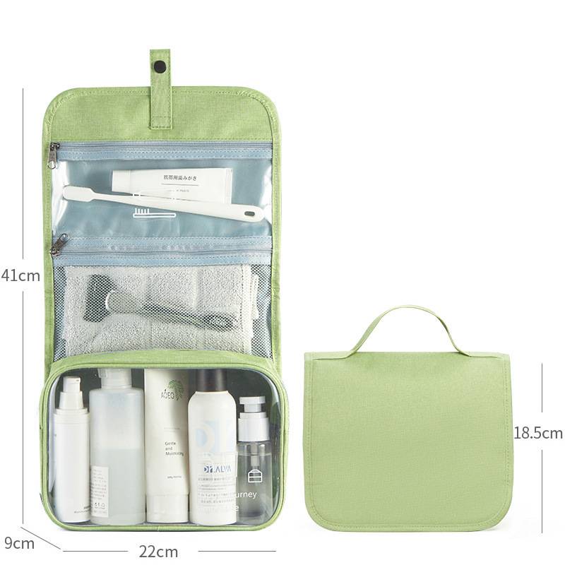 Toiletry bag with main storage compartment