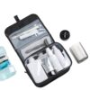 Travel toiletry bag with wet and dry compartments