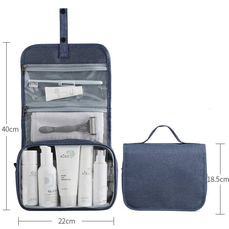 High-capacity travel toiletry bag