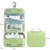 Travel toiletry bag with structured layout