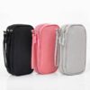 Double layer cable bag organizer with dual zipper