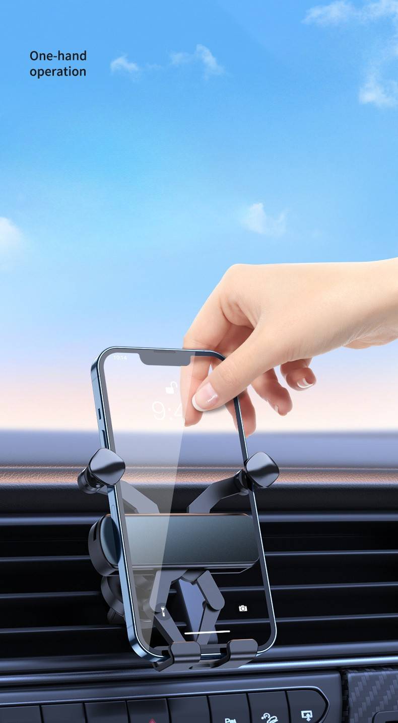Custom logo printing aluminum alloy car phone holder