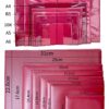 Premium PU leather certificate holder available in A6, A5, A4, and A3 sizes