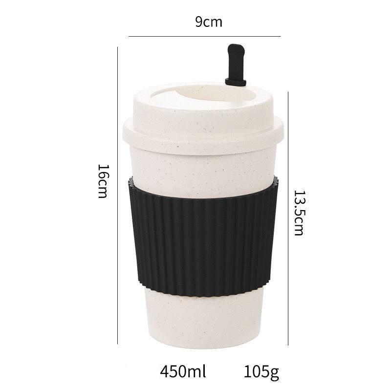 Wheat straw cup non-slip silicone grip texture