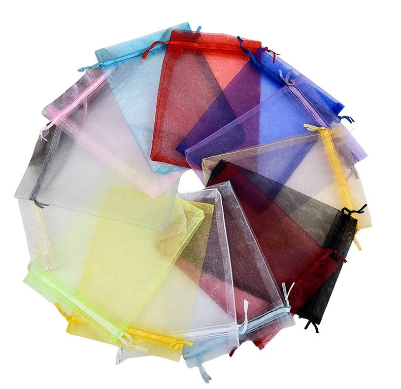 Drawstring mesh pouch collection